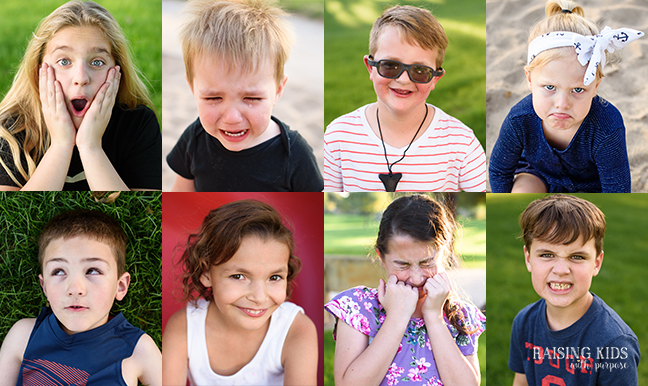 kids with different expressions