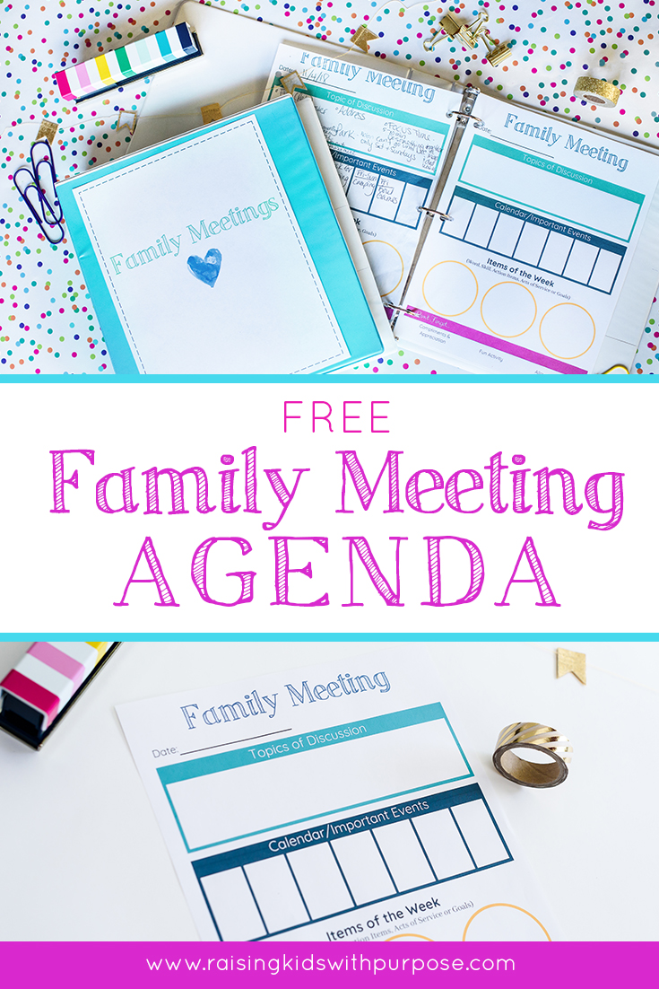 Simple Family Meeting Agenda Ideas (Free Printable) Raising Kids With