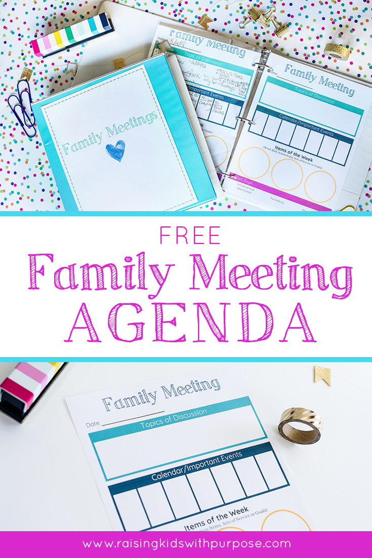 Simple Family Meeting Agenda Ideas Free Printable Raising Kids With 