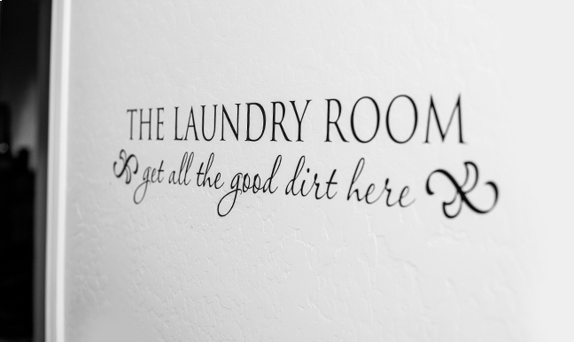 the laundry room, get all the good dirt here