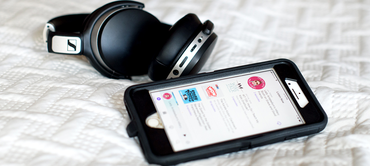 phone and wireless headphones