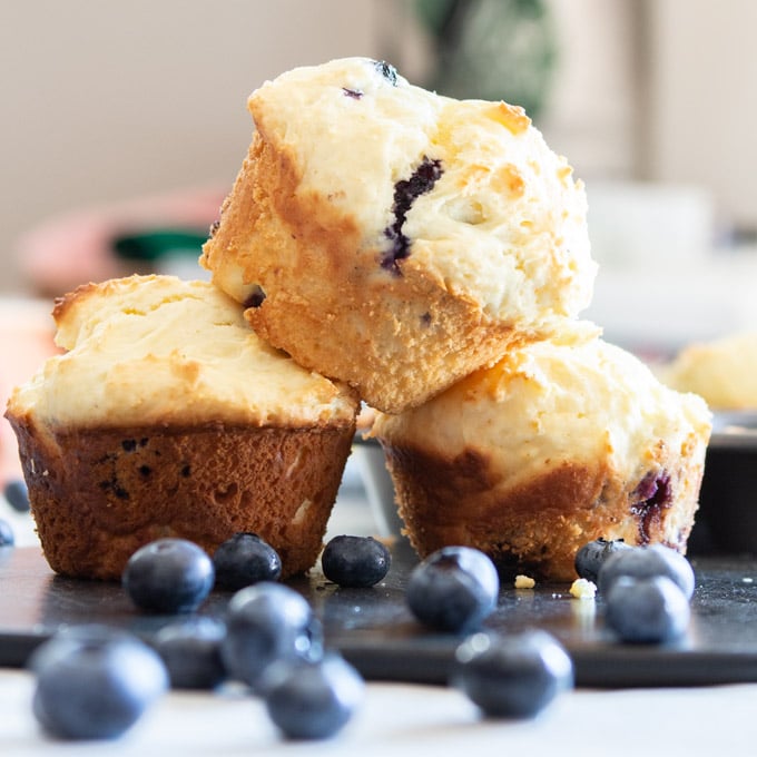 flaky blueberry muffins for after school