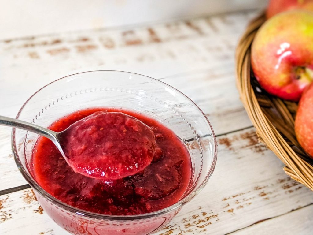 raspberry applesauce snack