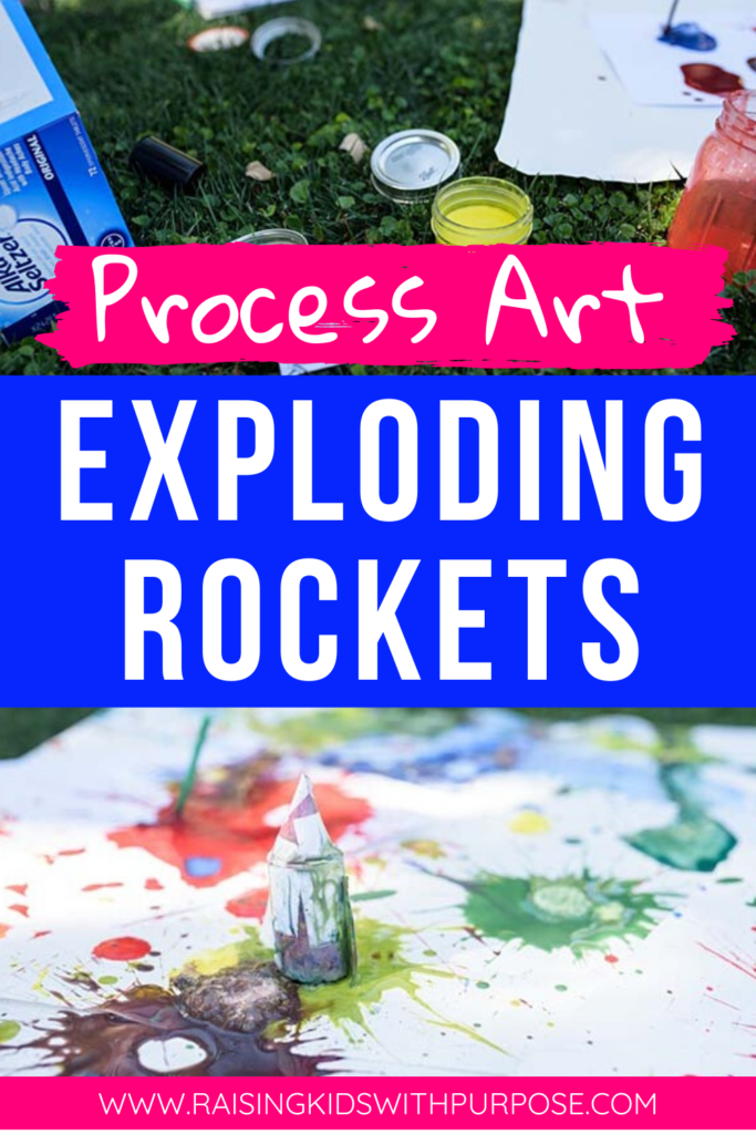 process art exploding rockets