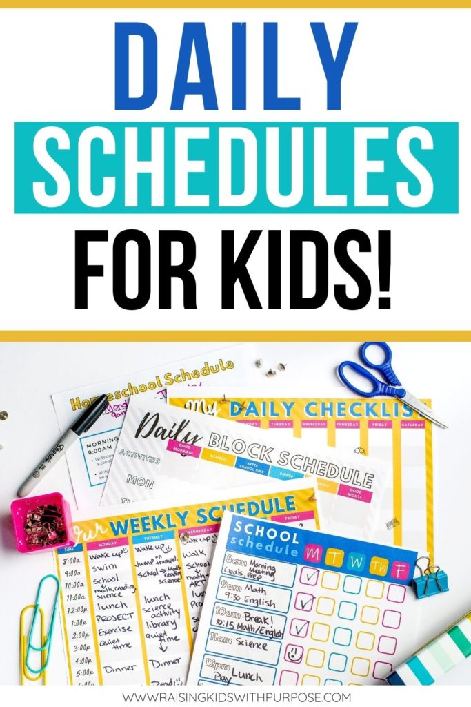 daily schedules for kids