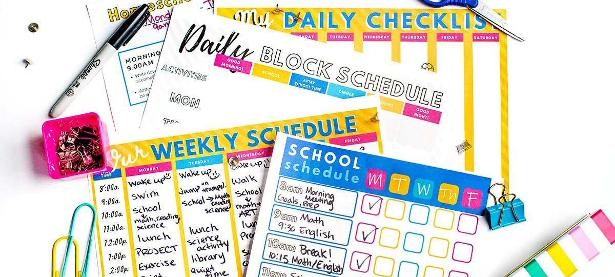 daily schedule for kids template