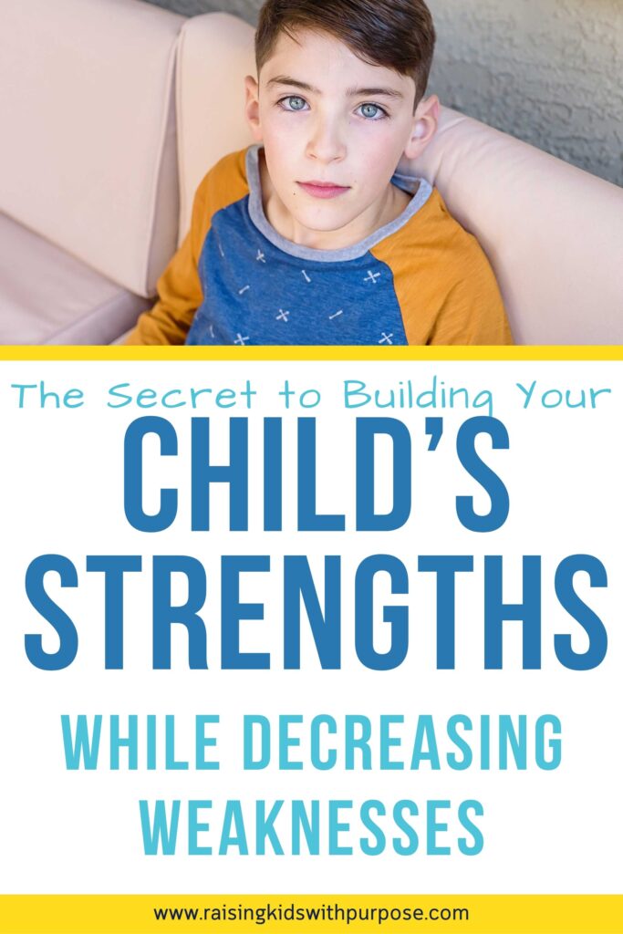 pinterest pin about focusing on your child's strengths