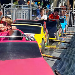 boys riding at Belmont park