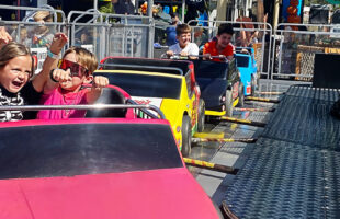 boys riding at Belmont park