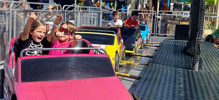 boys riding at Belmont park