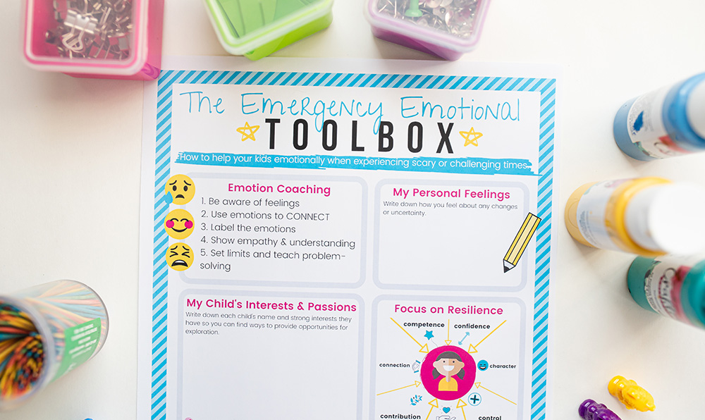 toolbox for emergencies and big change in a child's life