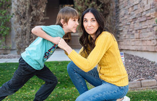 mom and son with ADHD