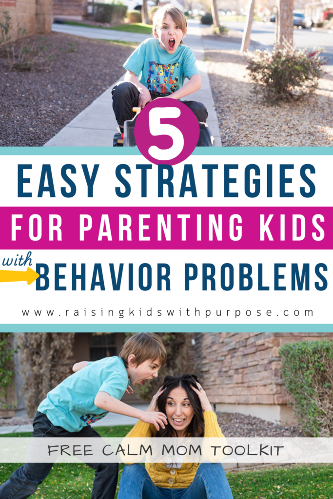 Easy Strategies for parenting kids with behavior problems Pinterest pin