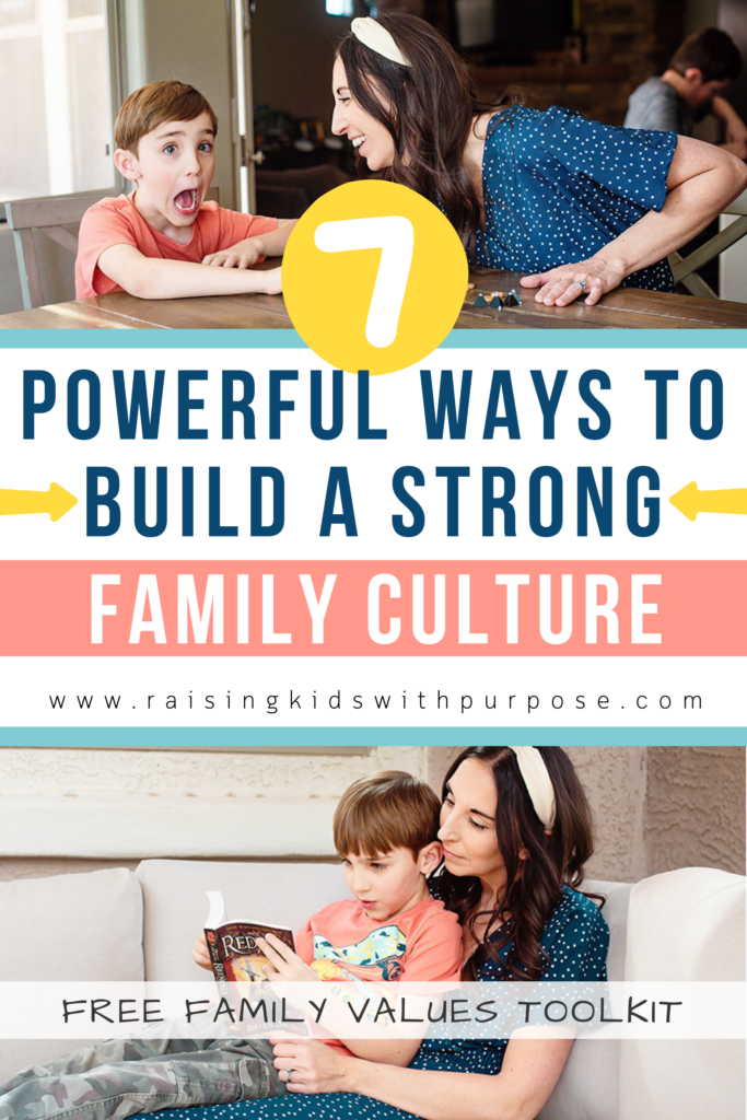 creating strong family culture pinterest pin