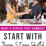 how to have screen free time in the summer