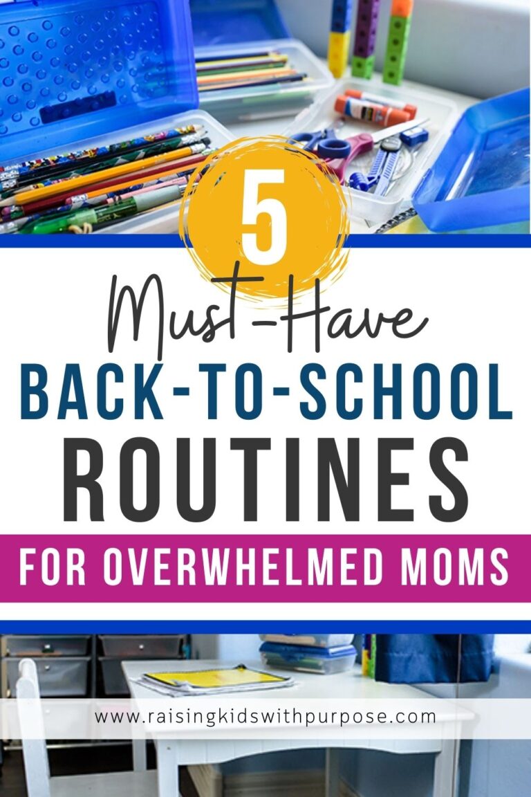 Overwhelmed Routine 5 MUST-HAVE Back-to-School Routines for Overwhelmed Moms