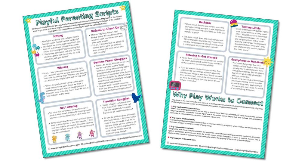 playful parenting scripts