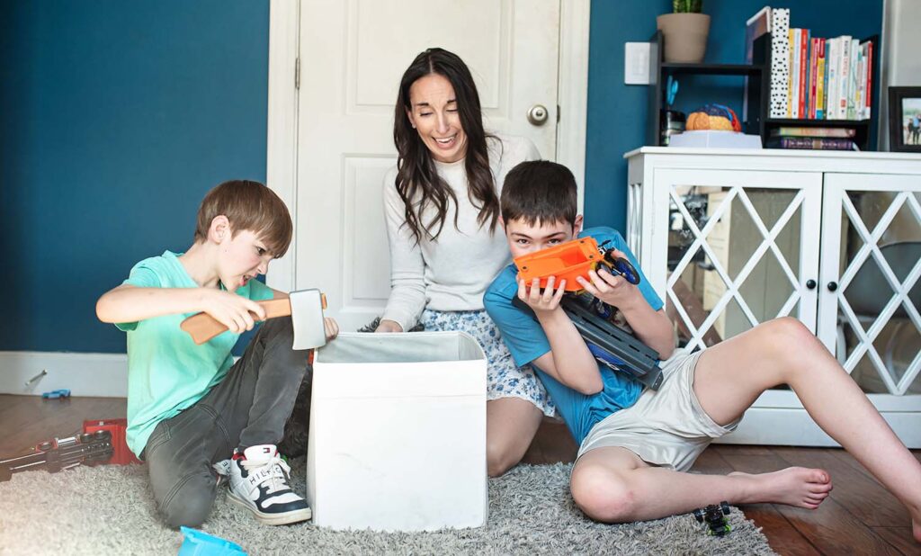 playful parenting during clean up