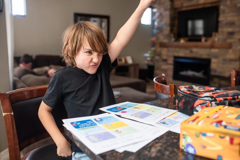 boy pretending to fly
