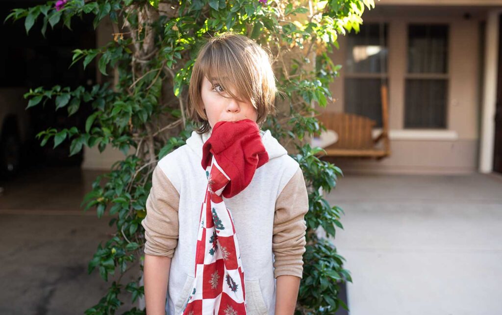 overwhelmed kid during holidays