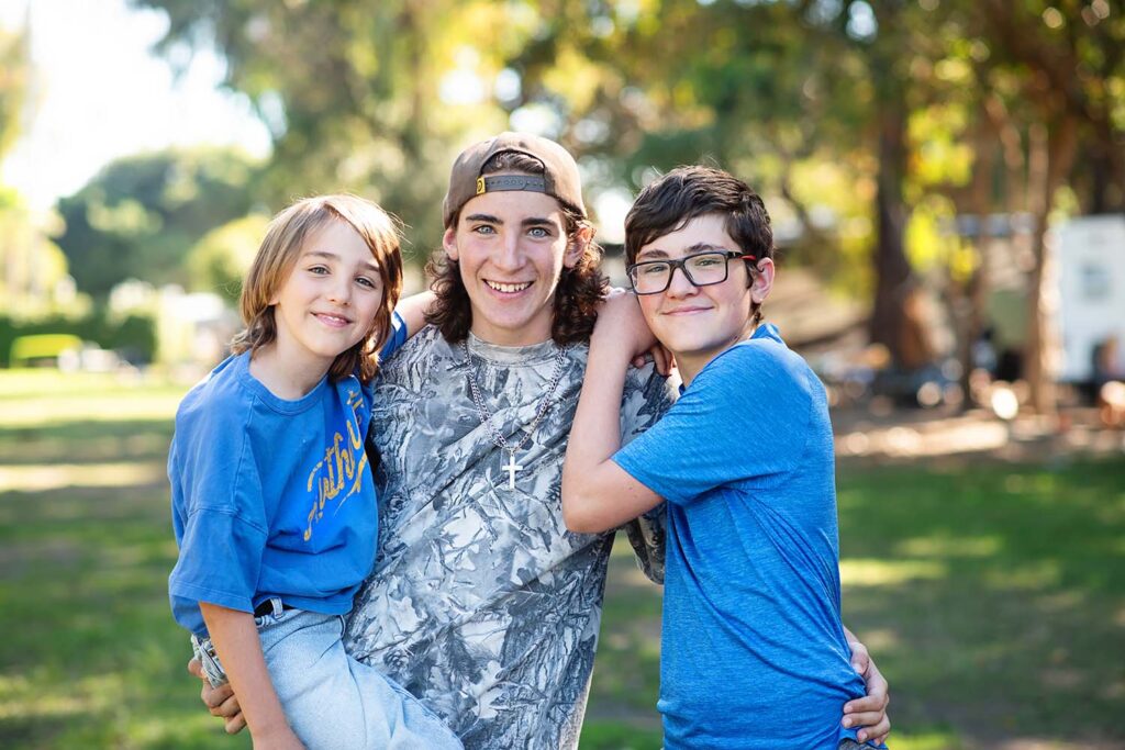 three sons at campland on the bay