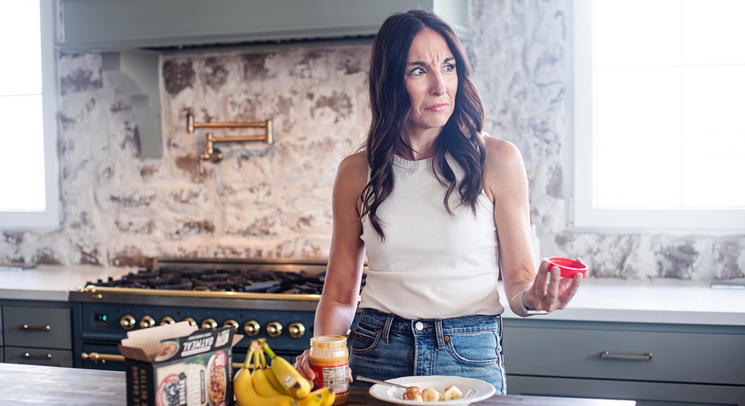 feeling like a failure as a mom as she makes breakfast